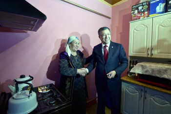 Фотография к новости: В ЮКО восемь населенных пунктов подключили к природному газу 