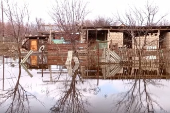 Фотография к новости: В ЮКО затоплен целый поселок