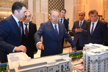 Фотография к новости: Нурсултан Назарбаев осмотрел новый отель в Астане