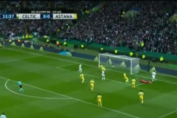 Фотография к новости: Видео автогола Постникова матча Лиги чемпионов «Селтик» - «Астана»