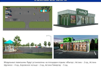 Фотография к новости: Модульные павильоны и площадки отдыха установят вдоль трассы Астана-Боровое