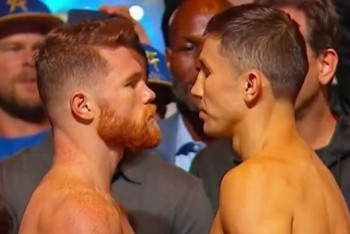 Фотография к новости: Появилось видео процедуры взвешивания GGG и «Канело»