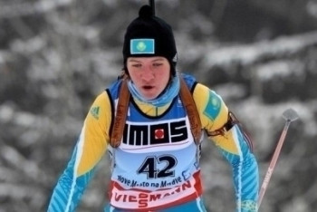 Фотография к новости: Казахстанская биатлонистка Галина Вишневская заняла четвертое место в гонке