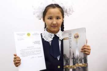 Фотография к новости: Школьница из Кызылорды пишет сказки на казахском языке