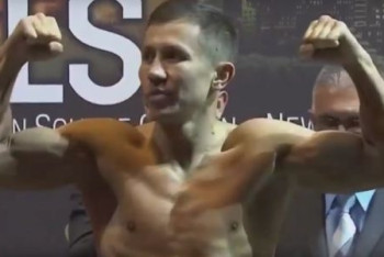 Фотография к новости: Головкин оказался легче Роллса на взвешивании перед боем