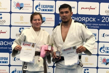 Фотография к новости: Казахстанский дзюдоист завоевал "золото" на международном турнире