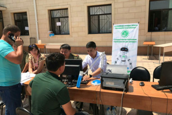 Фотография к новости: Для пострадавших жителей города Арыс организованы точки получения госуслуг