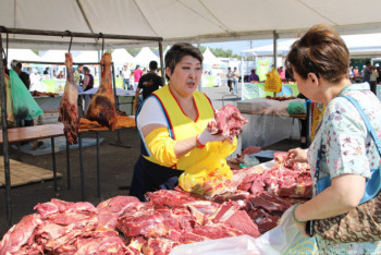 Фотография к новости: 230 тонн продукции привезла Жамбылская область на ярмарку в столицу