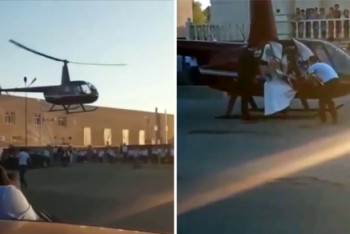 Фотография к новости: Пилота вертолета из "свадебного кортежа" отстранили от полетов 