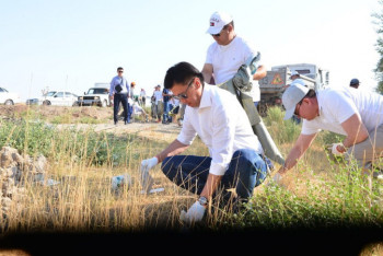 Фотография к новости: Более трёх тысяч человек участвовали в экосубботнике  в Шымкенте