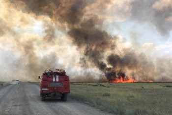 Фотография к новости: Степной пожар потушили в Восточном Казахстане