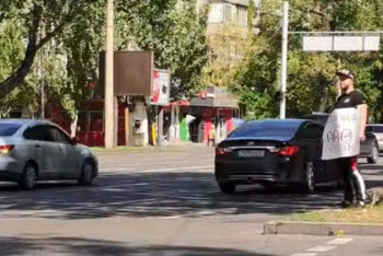 Фотография к новости: "Сигнальный" флешмоб в честь GGG провели в Алматы