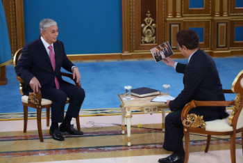 Фотография к новости: Токаев дал интервью китайскому телеканалу CCTV