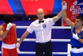 Фотография к новости: Казахстанский боксер выиграл второй поединок на ЧМ-2019 без боя