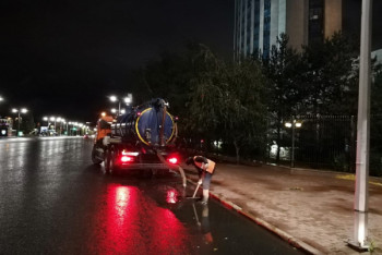 Фотография к новости: За ночь в Нур-Султане откачали более 1500 кубометров дождевой воды