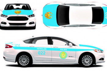 Фотография к новости: В МВД РК показали новые патрульные авто с уникальной эмблемой