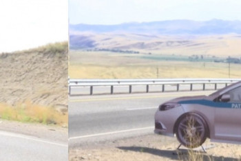 Фотография к новости: ﻿Муляжи полицейских машин "устрашают" водителей Алматинской области