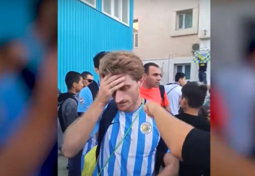 Фотография к новости: Нелицеприятное видео сняли очевидцы после матча "Каспия" с "Кызылжаром СК"