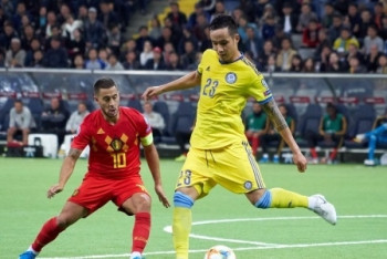 Фотография к новости: SofaScore: Исламхан и Керимжанов – лучшие игроки сборной Казахстана в матче с Бельгией