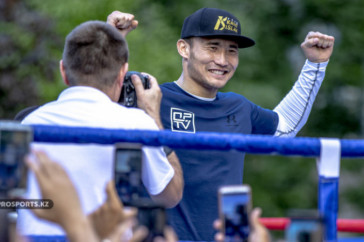 Фотография к новости: Канат Ислам проведет открытую тренировку на улице перед боем за титул чемпиона WBO в Алматы
