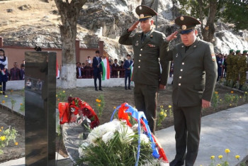 Фотография к новости: Обелиск памяти в честь 17 воинов-казахстанцев установили в Таджикистане
