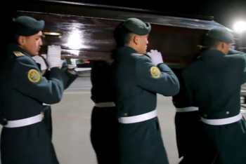 Фотография к новости: Останки солдата, погибшего в годы ВОВ, доставили в Алматы