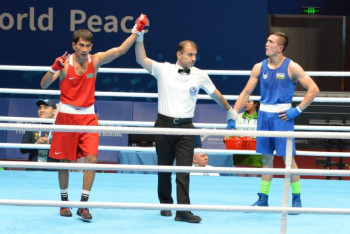 Фотография к новости: Казахстанские военные завоевали "золото" по боксу на Всемирных военных играх