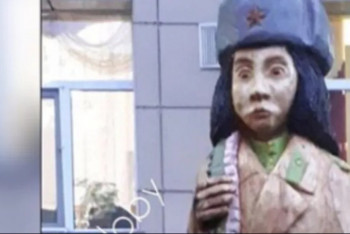 Фотография к новости: "Попросили это вывезти": детсад Семея отказался от деревянной Маншук