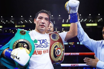 Фотография к новости: Жанибек Алимханулы вошел в топ-15 рейтинга WBC после победы нокаутом