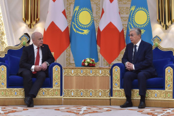 Фотография к новости: Токаев провел переговоры с президентом Швейцарии Ули Маурером