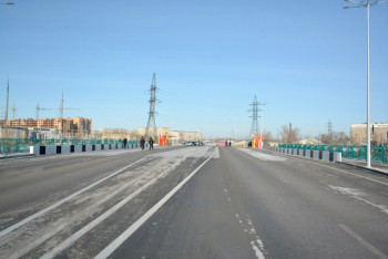 Фотография к новости: Новый мост построили в Кокшетау