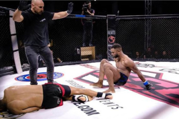 Фотография к новости: Бойцы MMA одновременно отправили друг друга в нокдаун на турнире в Португалии