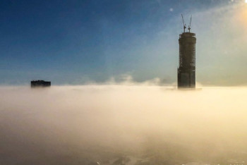 Фотография к новости: Для тех, кто все проспал: Нур-Султан утонул в тумане