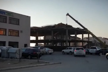 Фотография к новости: Конструкция третьего этажа строящегося в Актау здания рухнула