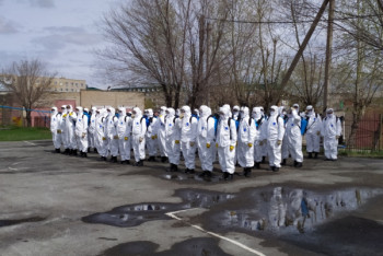 Фотография к новости: Новобранцы из спецпризыва будут дезинфицировать дворы Костаная