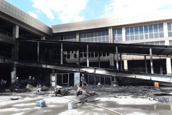 Фотография к новости: Крупный пожар произошел на рынке "Бекжан" в Шымкенте