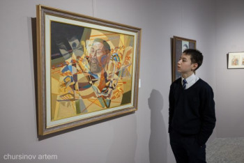 Фотография к новости: 80-летний рубеж: юбилейная выставка известного художника открылась в Нур-Султане