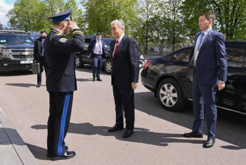 Фотография к новости: Токаев прибыл на саммит ОДКБ в Москве