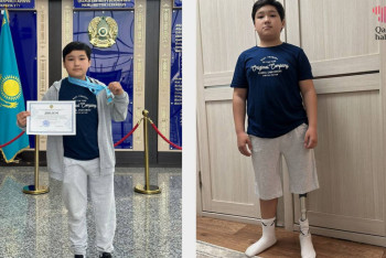 Фотография к новости: Протез ноги для 12-летнего алматинца приобрёл фонд "Қазақстан халқына"