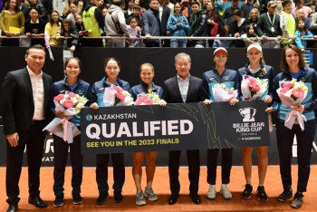 Фотография к новости: Благодаря Рыбакиной Казахстан пробился на Кубок Билли Джин Кинг