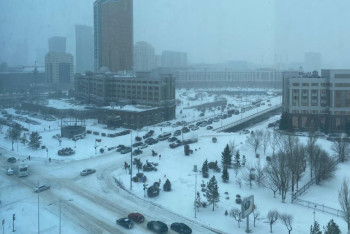 Фотография к новости: Из-за снегопада в Астане ограничили движение общественного транспорта