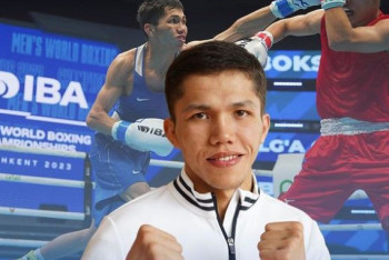 Фотография к новости: Санжар Ташкенбай побил соперника из Грузии и взял золото в ЧМ-2023