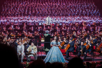 Фотография к новости: Тысяча музыкантов со всего Казахстана выступили на одной сцене: в Астане чествовали работников культуры