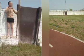 Фотография к новости: Полуголый мужчина назвался десантником и расхаживал по стадиону в Павлодарской области