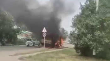 Фотография к новости: Автобус с детьми загорелся в Уральске: водитель ездил без страховки и техосмотра