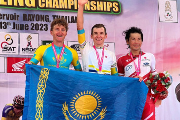 Фотография к новости: Казахстан выиграл чемпионат Азии по велоспорту