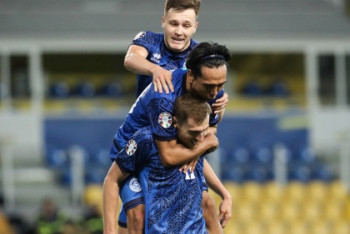 Фотография к новости: Казахстан одержал разгромную победу в отборе на Евро-2024 по футболу в Италии