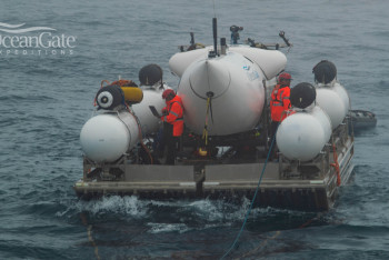 Фотография к новости: Пропала подлодка, которую использовали для погружения туристов к "Титанику"