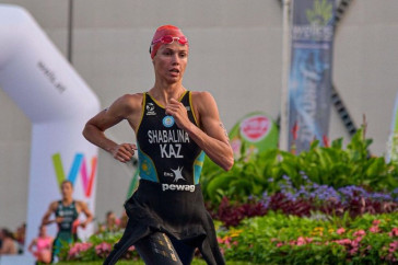 Фотография к новости: Казахстанка стала чемпионкой на Europe Triathlon Cup Wels