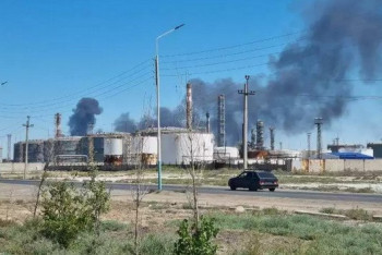 Фотография к новости: Пожар произошёл на территории ТЭЦ в Атырау